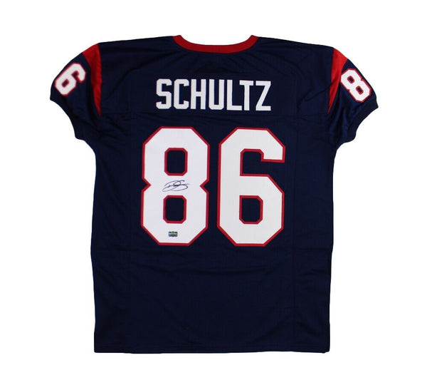 Dalton Schultz Signed Houston Custom Blue Jersey