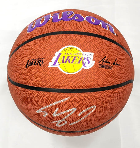 Shaquille O'Neal Signed Lakers Wilson Replica Logo Basketball Beckett