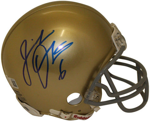 Jeremiah Owusu-Koramoah Autographed Notre Dame VSR4 Mini Helmet BAS 34751