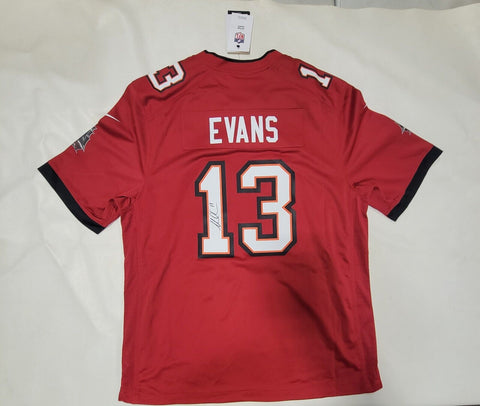 MIKE EVANS SIGNED TAMPA BAY BUCCANEERS NIKE AUTHENTIC SCREENPRINT JERSEY BAS