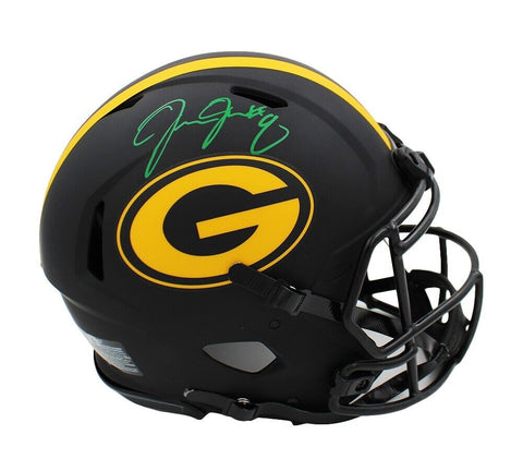 Josh Jacobs Signed Green Bay Packers Speed Authentic Eclipse NFL Helmet