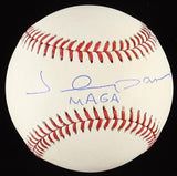 Johnny Damon Signed Official MLB Rawlings Baseball Inscribed "MAGA" (Beckett)