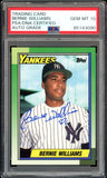 1990 Topps #701 Bernie Williams RC Yankees On Card PSA/DNA Auto GEM MINT 10