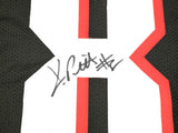 ATLANTA FALCONS KYLE PITTS AUTOGRAPHED BLACK JERSEY BECKETT BAS WITNESS 230054