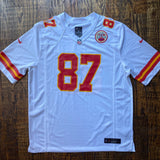 Travis Kelce Autographed Signed Kansas City Chiefs White Nike Limited Jersey BAS