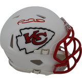 Patrick Mahomes Signed Kansas City Chiefs Flat White Mini Helmet Beckett 48871