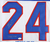 Rob McClanahan Signed 1980 Team USA White Jersey "1980 USA"(JSA) Miracle on Ice