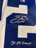 Emmitt Smith Autographed Dallas Cowboys Mitchell Ness Jersey 3 x CHAMP Beckett W