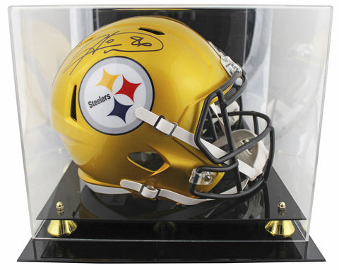 Steelers Hines Ward Signed Flash Full Size Speed Rep Helmet W/ Case BAS Witness