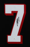 Michael Vick Signed Atlanta Falcons 35x43 Framed Jersey (JSA Holo) 4xPro Bowl QB