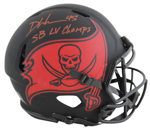 Buccaneers Devin White SB LV Champs Signed Eclipse F/S Speed Proline Helmet BAS