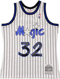 MAGIC SHAQUILLE O'NEAL AUTOGRAPHED M&N 1993-94 HWC JERSEY L PSA/DNA 235519