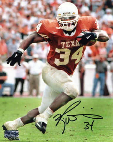 RICKY WILLIAMS SIGNED AUTOGRAPHED TEXAS LONGHORNS 8x10 PHOTO COA