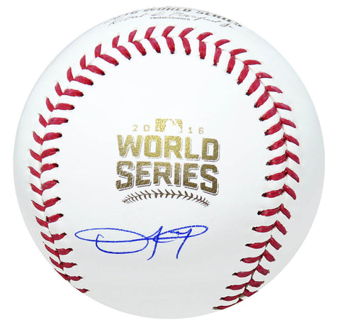 Cubs DEXTER FOWLER Signed Rawlings Official 2016 World Series Baseball -SCHWARTZ