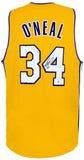 Shaquille O'Neal (LAKERS) Signed Gold Custom Basketball Jersey - (BECKETT COA)