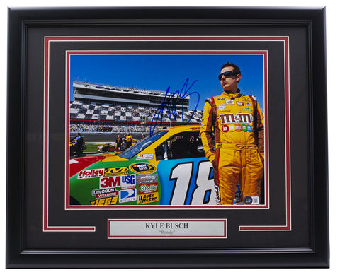 Kyle Busch Signed Framed 11x14 NASCAR Photo BAS