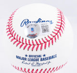 Barry Larkin Autographed Rawlings OML Baseball w/ Stats - Beckett W Hologram