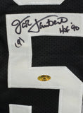 Ham Lambert Russell Signed Custom Black Pro-Style Football Jersey Inscribed JSA