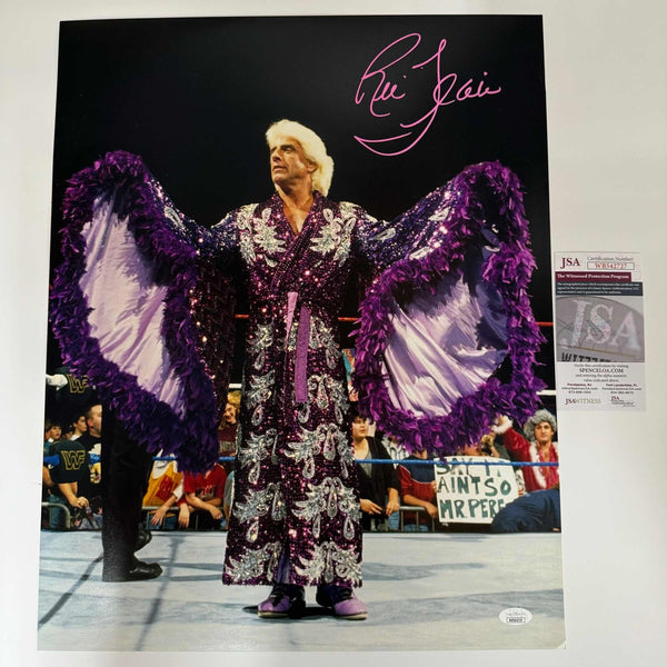 Autographed/Signed Ric Flair Nature Boy 16x20 WWE Wrestling Photo JSA COA #4