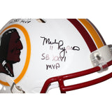 Joe Theismann Mark Rypien Doug Williams FLT White Pro Helmet BAS 42244