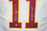 Mark Rypien Autographed/Signed Pro Style White XL Jersey SB MVP Beckett 35528