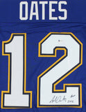 Adam Oates Signed Blues Jersey Inscribed "HOF 12" (Beckett COA) / NHL HOF 2012