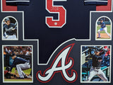 FRAMED ATLANTA BRAVES FREDDIE FREEMAN AUTOGRAPHED SIGNED JERSEY LOJO SPORTS HOLO