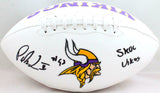 Patrick Jones Autographed Minnesota Vikings Logo Football W/ Insc-Beckett W Holo