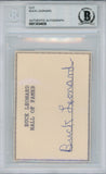 Buck Leonard Hall Of Famer Autographed Cut Homestead Grays Beckett Slab 38429