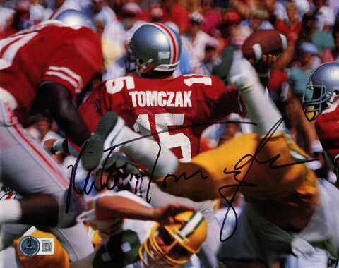 Mike Tomczak Autographed Ohio State Buckeyes 8x10 Photo Beckett 47282