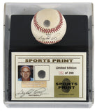 Giants Gaylord Perry Signed Thumbprint Baseball LE #'d/200 w/ Display Case BAS