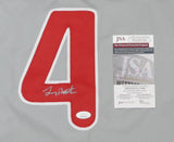 Lenny Dykstra Signed Philadelphia Phillie Jersey (JSA COA) 3xAll Star Outfielder