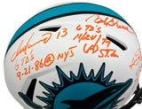 DAN MARINO, TUA & GRIESE Autographed 6 TD's Authentic Helmet FANATICS LE 1/22