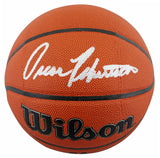 Bucks Oscar Robertson Authentic Signed Wilson Basketball w/ Case BAS Witnessed