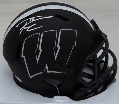 RUSSELL WILSON AUTOGRAPHED WISCONSIN ECLIPSE MINI HELMET RW HOLO BECKETT 182238