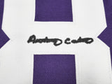 MINNESOTA VIKINGS ANTHONY CARTER AUTOGRAPHED PURPLE JERSEY JSA STOCK #234502