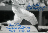 Paul Foytack & Jim Lonborg Autographed 11x14 Mantle Swinging Photo- JSA Auth