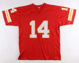 Ed Podolak Signed Kansas City Chiefs Red Jersey (JSA) Super Bowl IV Running Back