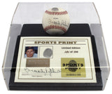 Orioles Brooks Robinson Signed Thumbprint Baseball LE #'d/200 w Display Case BAS