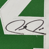 Framed Autographed/Signed Paul Pierce 35x39 Boston Green Jersey Beckett BAS COA