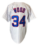 Kerry Wood Chicago Signed White Baseball Jersey Schwartz Sports Hologram