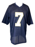 John Huarte Notre Dame Signed Navy Blue Football Jersey HT 64 JSA Hologram