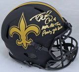 DREW BREES AUTOGRAPHED SAINTS ECLIPSE FULL SIZE AUTH HELMET PASSING LEADER