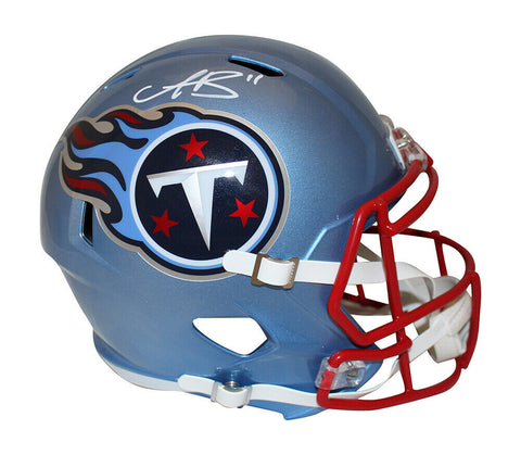 AJ Brown Autographed Tennessee Titans F/S Flash Speed Helmet Beckett 35389