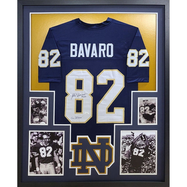 Mark Bavaro Autographed Signed Framed Notre Dame Jersey JSA