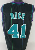 Glen Rice Signed Charlotte Hornets Black Pinstriped Jersey (JSA COA) 3xAll Star