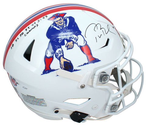 Tom Brady Autographed "SB Champs" Patriots SpeedFlex Helmet Fanatics LE 50