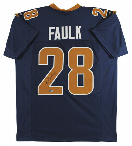 Marshall Faulk Signed St. Louis Rams Jersey (Beckett Holo) NFL M.V.P. (2000) R.B