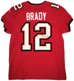 BUCCANEERS TOM BRADY AUTOGRAPHED RED NIKE ELITE JERSEY SIZE 44 FANATICS 208712