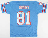 Ernest Givins Signed Houston Oilers Jersey Inscribed "Run & Shoot" (JSA COA) W.R